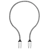 LBT 0.3m (1 ft.) Braided USB-C to USB-C Cable (LBTBW0103) - Black/White
