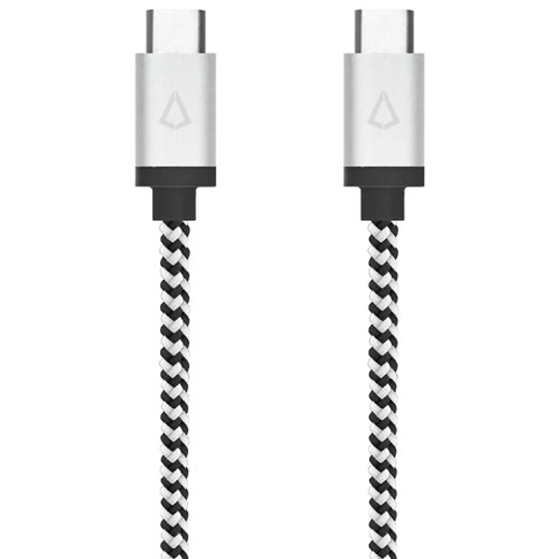 LBT 0.3m (1 ft.) Braided USB-C to USB-C Cable (LBTBW0103) - Black/White