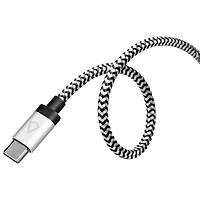 LBT 0.3m (1 ft.) Braided USB-C to USB-C Cable (LBTBW0103) - Black/White