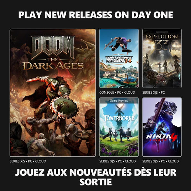 Abonnement de 3 mois PC Game Pass - Téléchargement numérique