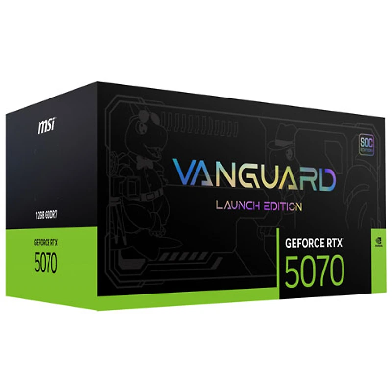 MSI GeForce RTX 5070 Vanguard SOC Launch Edition 12GB GDDR7 Video Card