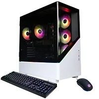 CyberPowerPC Gamer Master Gaming PC - White (AMD Ryzen 7 9700X/16GB RAM/2TB SSD/RTX 5060 Ti) - English