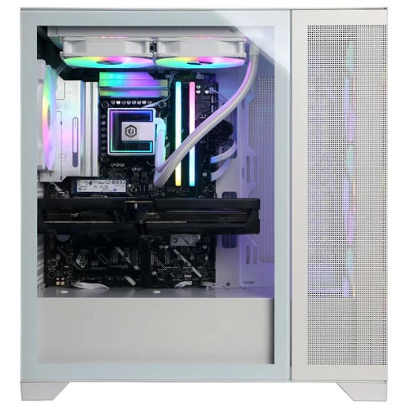 Ordinateur de jeu Gamer Supreme de CyberPowerPC - Blanc (Core Ultra 9 285 d'Intel/RAM 64 Go/SSD 4 To/GeForce RTX 5070 Ti) - Anglais