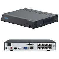 Reolink Wired 8-CH 2TB NVR Security System with 4 4K UHD Bullet Cameras - Black
