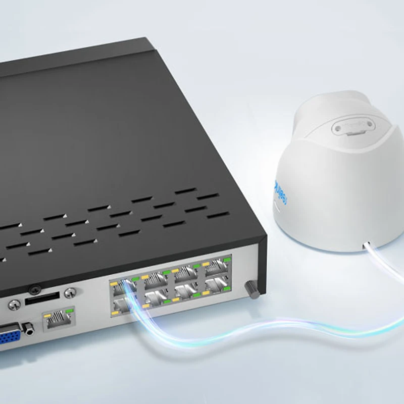 Reolink Wired 8-CH 2TB NVR Security System with 4 4K UHD Turret Cameras - White