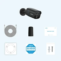 Reolink P330 Wired Indoor/Outdoor 4K UHD Add-On Security Camera - Black - 2 Pack