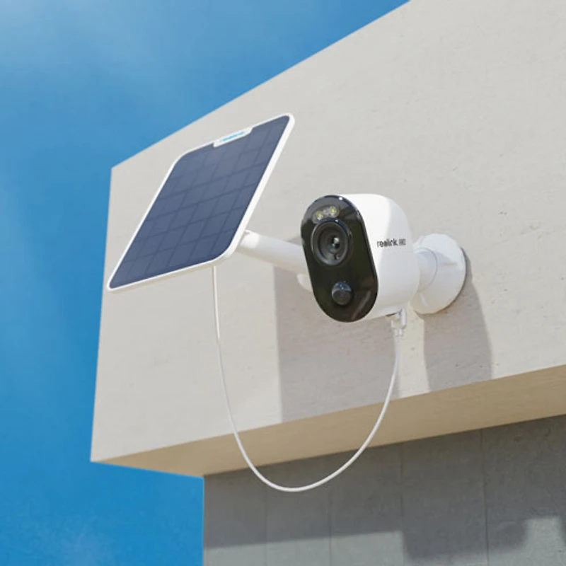 Caméra IP 4K UHD sans fil intérieure/extérieure série Argus B350 avec panneau solaire de Reolink