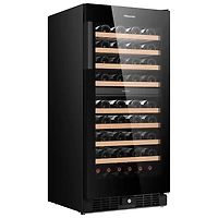 Cellier encastrable à deux zones de température Hisense pour 76 bouteilles (HWD076N3ASD) - Noir