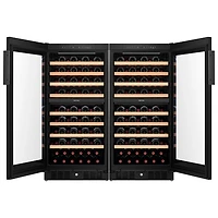 Cellier encastrable à deux zones de température Hisense pour 76 bouteilles (HWD076N3ASD) - Noir