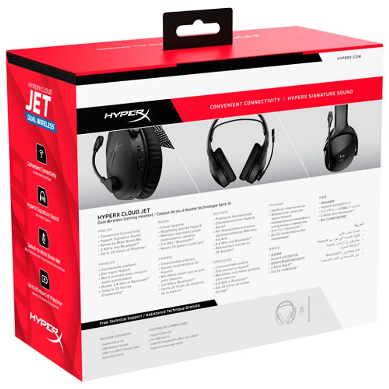 HyperX Cloud Jet Dual-Wireless Gaming Headset - Black