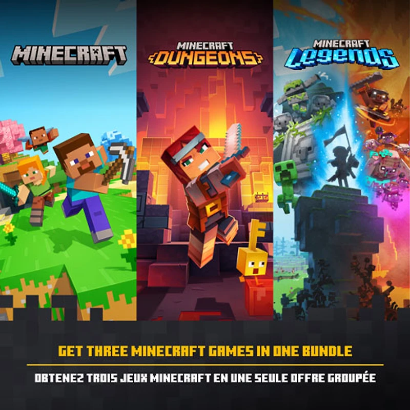 Minecraft Triple Bundle with 1020 Minecoins (Windows) - Digital Download