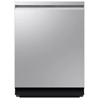 Lave-vaisselle encastrable 24 po 38 dB avec lavage IA et troisième panier de Samsung (DW90F89T0USRAA) - Acier inoxydable