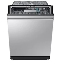 Lave-vaisselle encastrable 24 po 38 dB avec lavage IA et troisième panier de Samsung (DW90F89T0USRAA) - Acier inoxydable