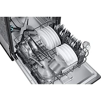 Lave-vaisselle encastrable 24 po 38 dB avec lavage IA et troisième panier de Samsung (DW90F89T0USRAA) - Acier inoxydable