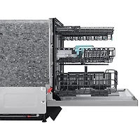 Lave-vaisselle encastrable 24 po 38 dB avec lavage IA, porte à ouverture automatique et troisième panier de Samsung (DW90F89P0USRAA) - Acier inoxydable