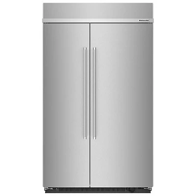 Boîte ouverte - Réfrigérateur à congélateur juxtaposé 30 pi³ 48 po de KitchenAid (KBSN708MPS) - Acier inoxydable