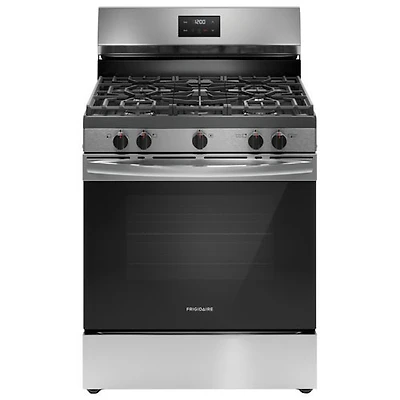 Boîte ouverte - Cuisinière autonome à gaz 5,1 pi³ 30 po de Frigidaire (FCRG3052BS) - Acier inoxydable - Parfait état