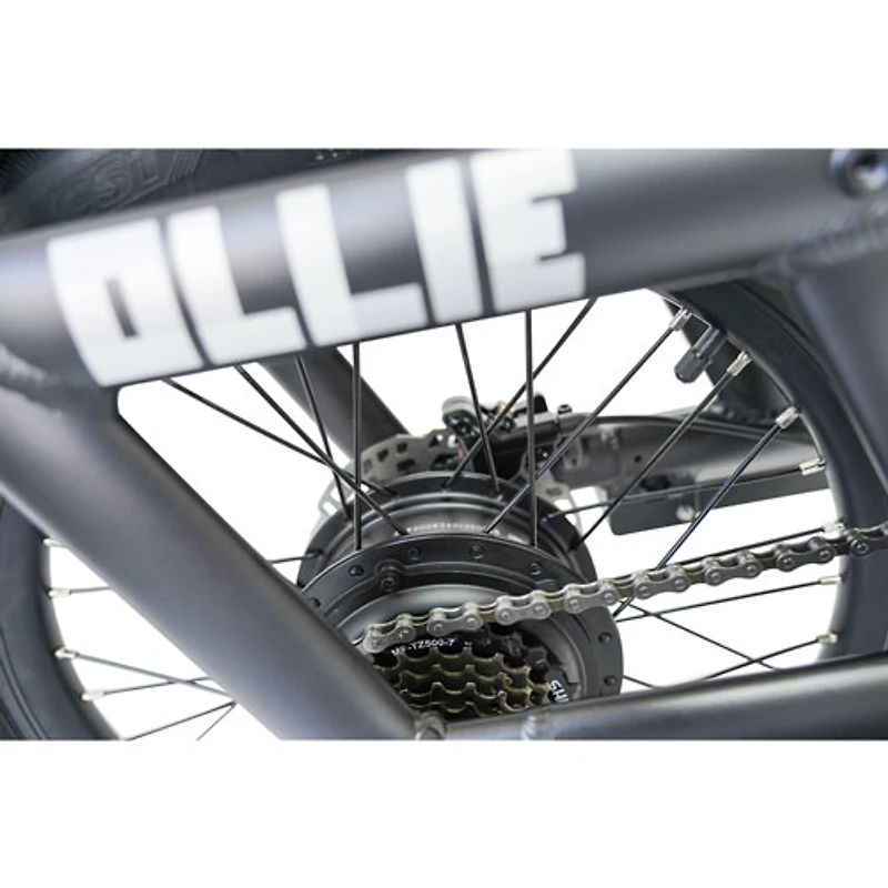 Vélo de ville électrique utilitaire à cadre bas Longtail de Ollie (moteur 500 W/autonomie 96 km/vitesse maximale 32 km/h) - Noir