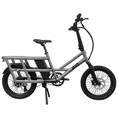 Vélo de ville électrique utilitaire à cadre bas Flip de Ollie (moteur 500 W/autonomie 96 km/vitesse maximale 32 km/h) - Argenté