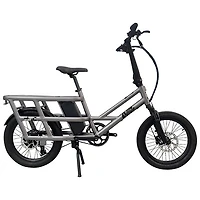 Vélo de ville électrique utilitaire à cadre bas Flip de Ollie (moteur 500 W/autonomie 96 km/vitesse maximale 32 km/h) - Argenté