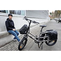 Vélo de ville électrique utilitaire à cadre bas Flip de Ollie (moteur 500 W/autonomie 96 km/vitesse maximale 32 km/h) - Argenté
