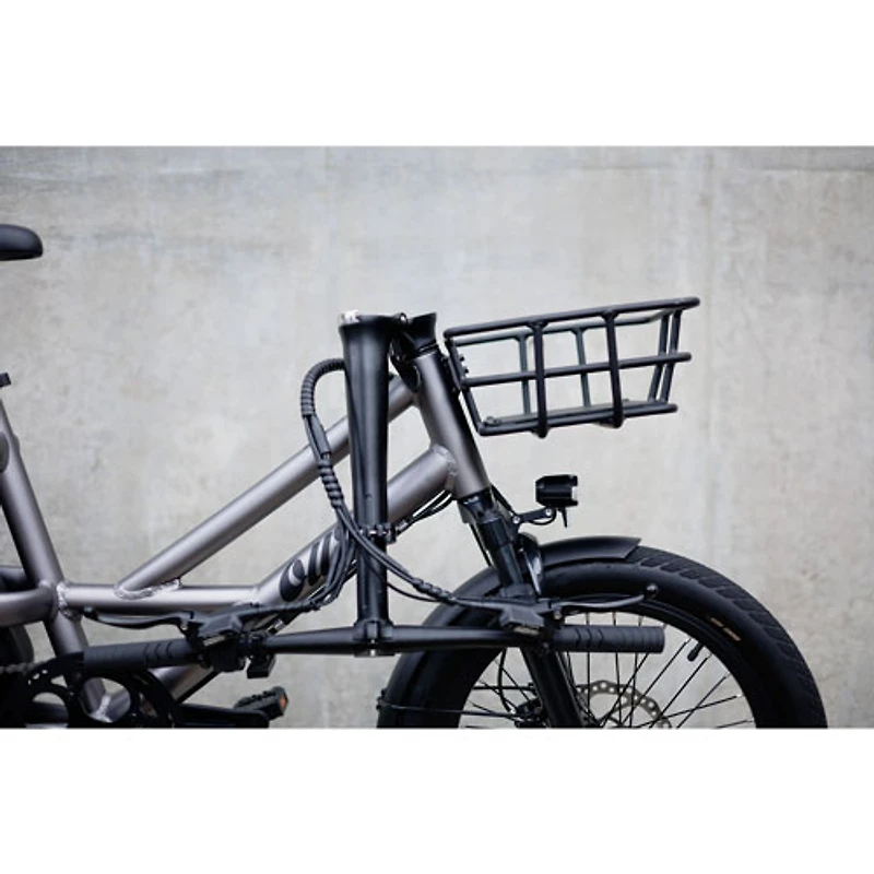 Vélo de ville électrique utilitaire à cadre bas Flip de Ollie (moteur 500 W/autonomie 96 km/vitesse maximale 32 km/h) - Argenté