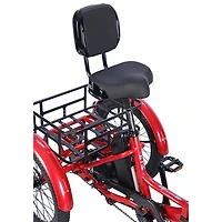 Tricycle électrique pliable à cadre bas Leo de Ollie (moteur 500 W/autonomie 65 km/vitesse maximale 22 km/h) - Rouge