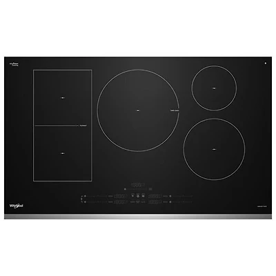 Whirlpool Intelligent 36" 5-Element Induction Cooktop (WCIT7536SS) - Black Glass/Stainless Steel