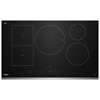 Whirlpool Intelligent 36" 5-Element Induction Cooktop (WCIT7536SS) - Black Glass/Stainless Steel