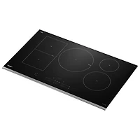 Whirlpool Intelligent 36" 5-Element Induction Cooktop (WCIT7536SS) - Black Glass/Stainless Steel