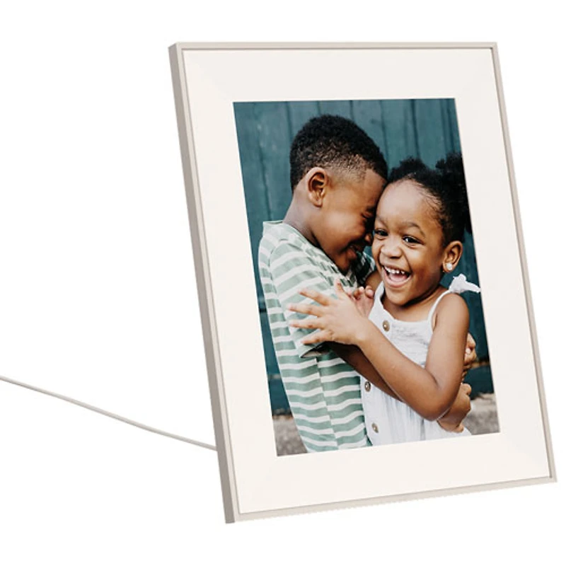 Aura Aspen 12" Digital Photo Frame (AF215-MWHT) - Clay - Exclusive Retail Partner