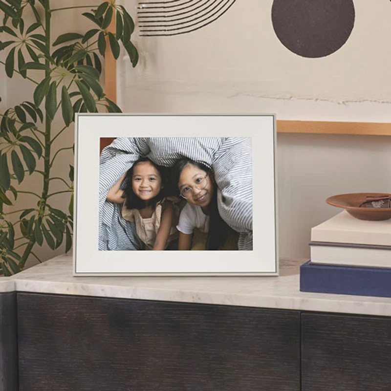Aura Aspen 12" Digital Photo Frame (AF215-MWHT) - Clay - Exclusive Retail Partner