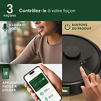 Aspirateur robot connecté Wi-Fi à vidage automatique Roomba 105 Vac d'iRobot - Noir