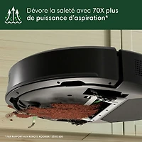 Aspirateur robot connecté Wi-Fi à vidage automatique Roomba 105 Vac d'iRobot - Noir