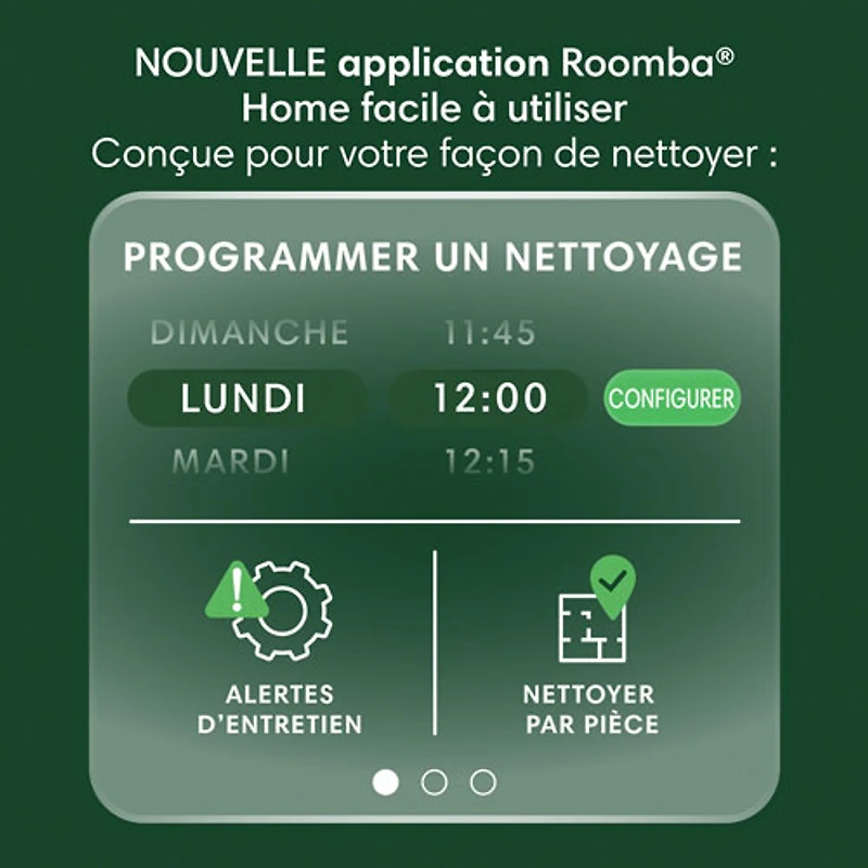 Aspirateur robot à vadrouille connecté Wi-Fi Roomba 105 Combo d'iRobot - Noir