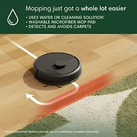 Aspirateur robot à vadrouille connecté Wi-Fi Roomba 105 Combo d'iRobot - Noir