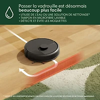 Aspirateur robot à vadrouille connecté Wi-Fi Roomba 105 Combo d'iRobot - Noir
