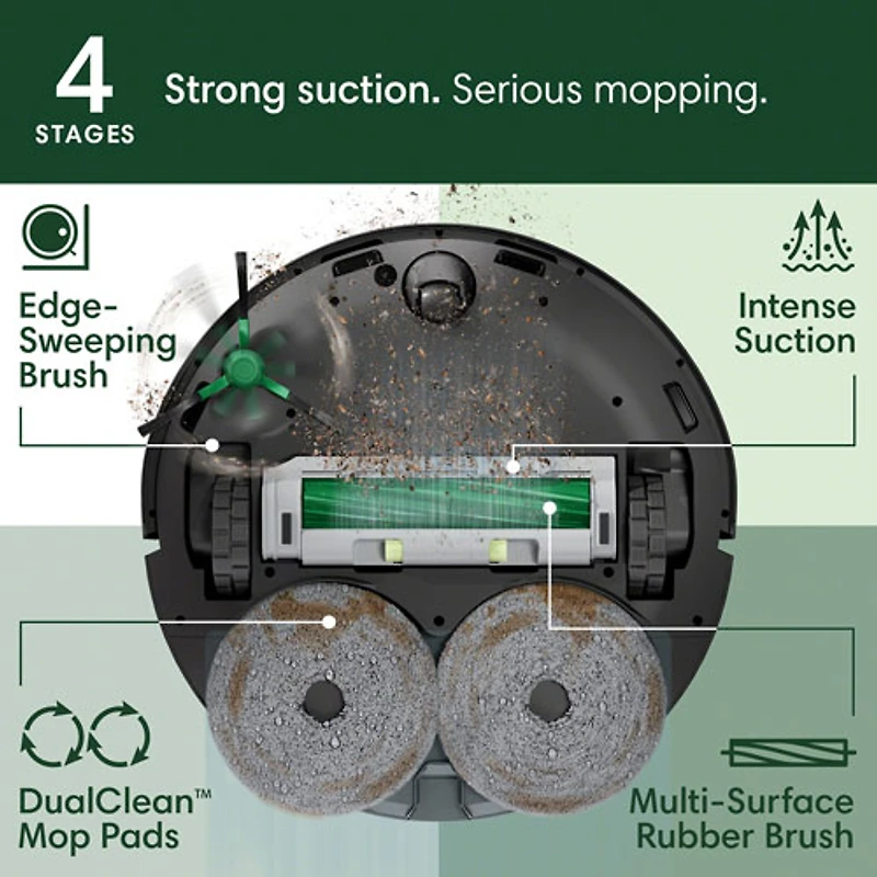 iRobot Roomba Plus 405 Combo Wi-Fi Connected Self-Empty Robot Vacuum & Mop - Black