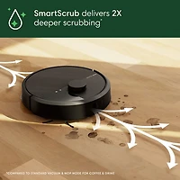 Aspirateur robot à vadrouille connecté Wi-Fi à vidage automatique Roomba Plus 405 Combo d'iRobot - Noir