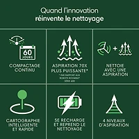 Aspirateur robot connecté Wi-Fi Roomba 205 DustCompactor Vac d'iRobot - Noir