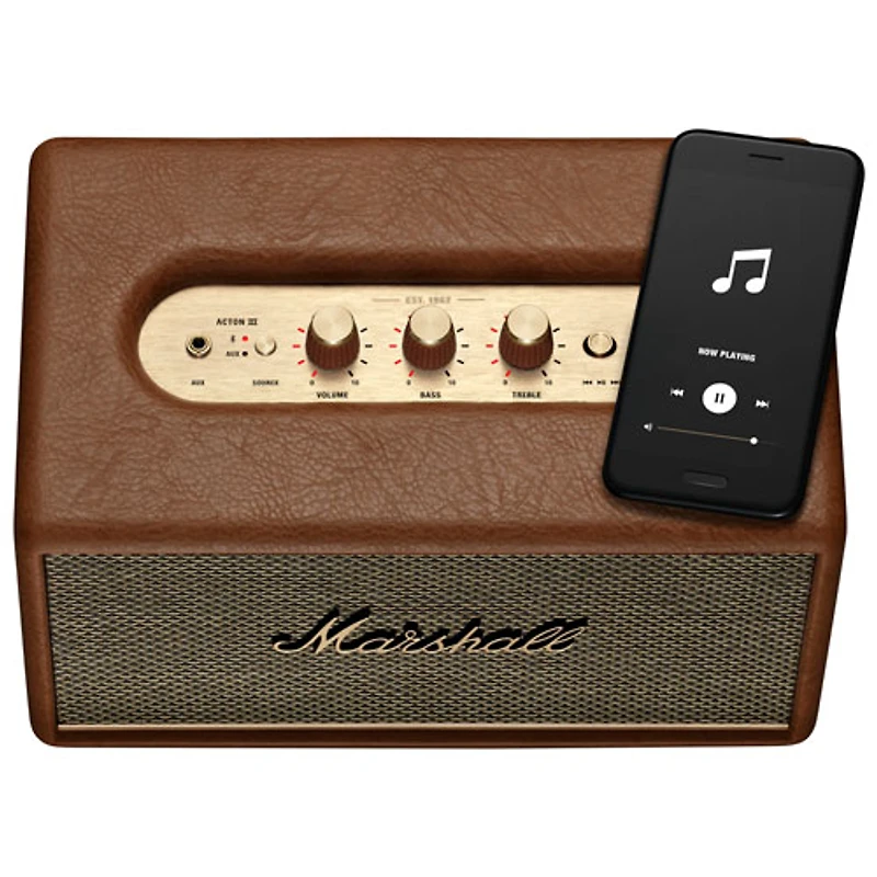 Haut-parleur Bluetooth sans fil Acton III de Marshall - Brun