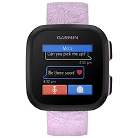 Montre intelligente pour enfants Bounce 33,1 mm de Garmin - Rose fleuri
