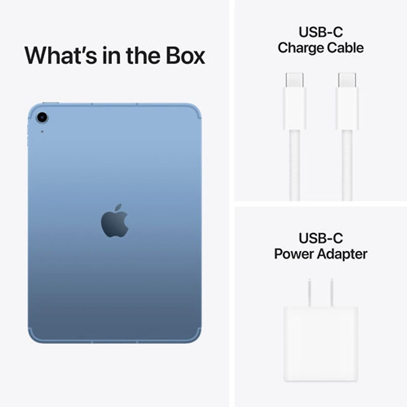 iPad A16 de 11 po et de 128 Go avec Wi-Fi 6 et 5G d'Apple (11e génération) - Bleu