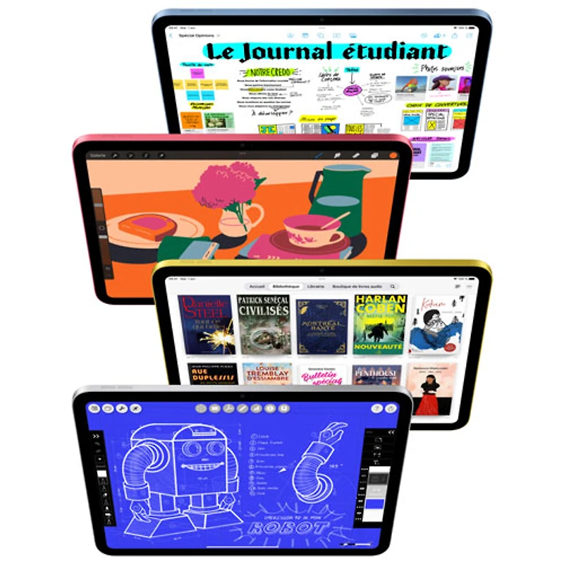 iPad A16 de 11 po et de 128 Go avec Wi-Fi 6 et 5G d'Apple (11e génération) - Rose