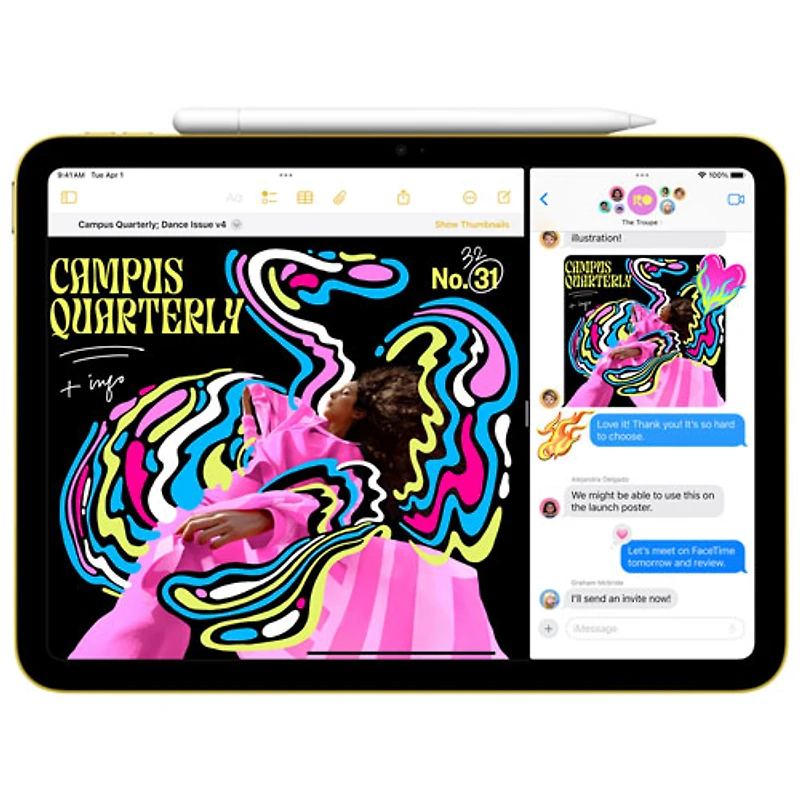 iPad A16 de 11 po et de 128 Go avec Wi-Fi 6 et 5G d'Apple (11e génération) - Rose