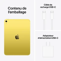 iPad A16 de 11 po et de 256 Go avec Wi-Fi 6 et 5G d'Apple (11e génération) - Jaune