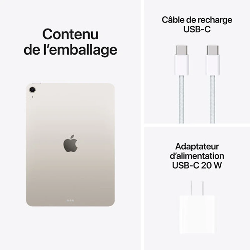 iPad Air M3 11 po 256 Go avec Wi-Fi 6E d'Apple (7e génération) - Comète
