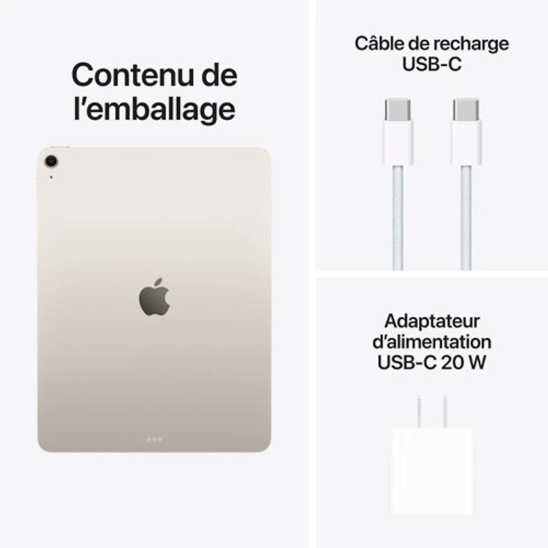 iPad Air M3 13 po 128 Go avec Wi-Fi 6E d'Apple (7e génération) - Comète
