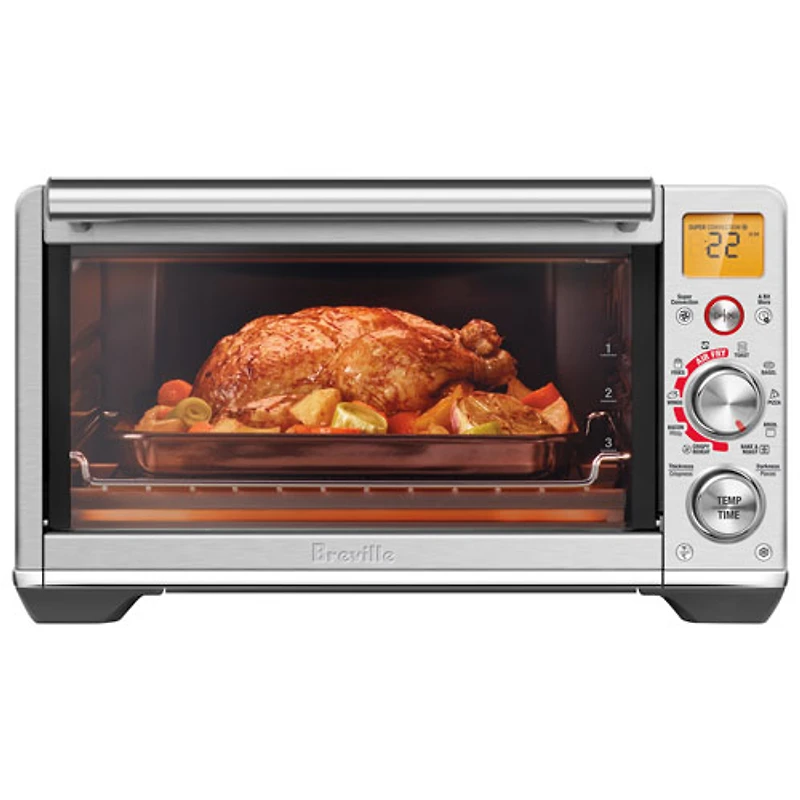 Four à convection de comptoir compact avec friture à air chaud Smart Oven de Breville - Acier inoxydable brossé
