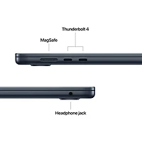 MacBook Air de 15,3 po avec Touch ID d'Apple (2025) - Minuit (M4 d'Apple/RAM Go/SSD Go